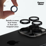 iPhone 16 Pro / 16 Pro Max PanzerGlass Hoops - Beskyttelse til Kamera - Gennemsigtig / Sort