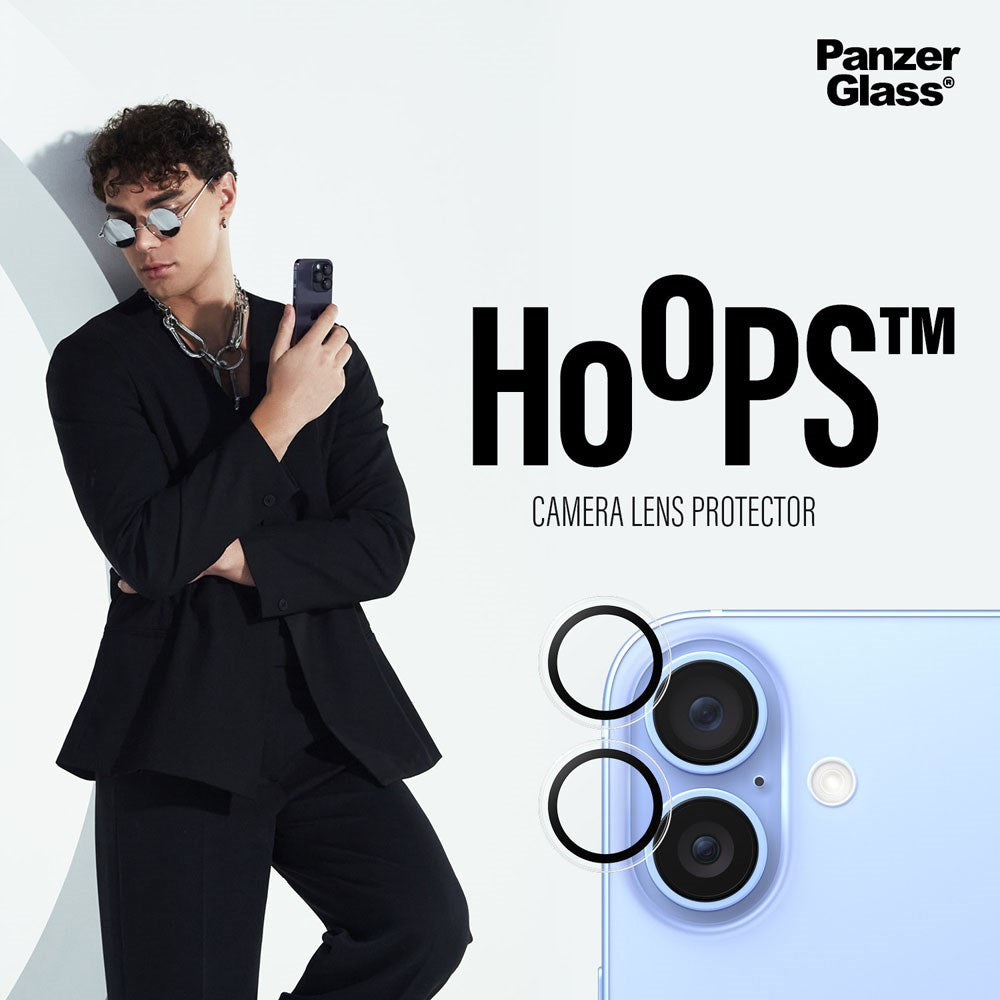 iPhone 16 / 16 Plus PanzerGlass Hoops - Beskyttelse til Kamera - Gennemsigtig
