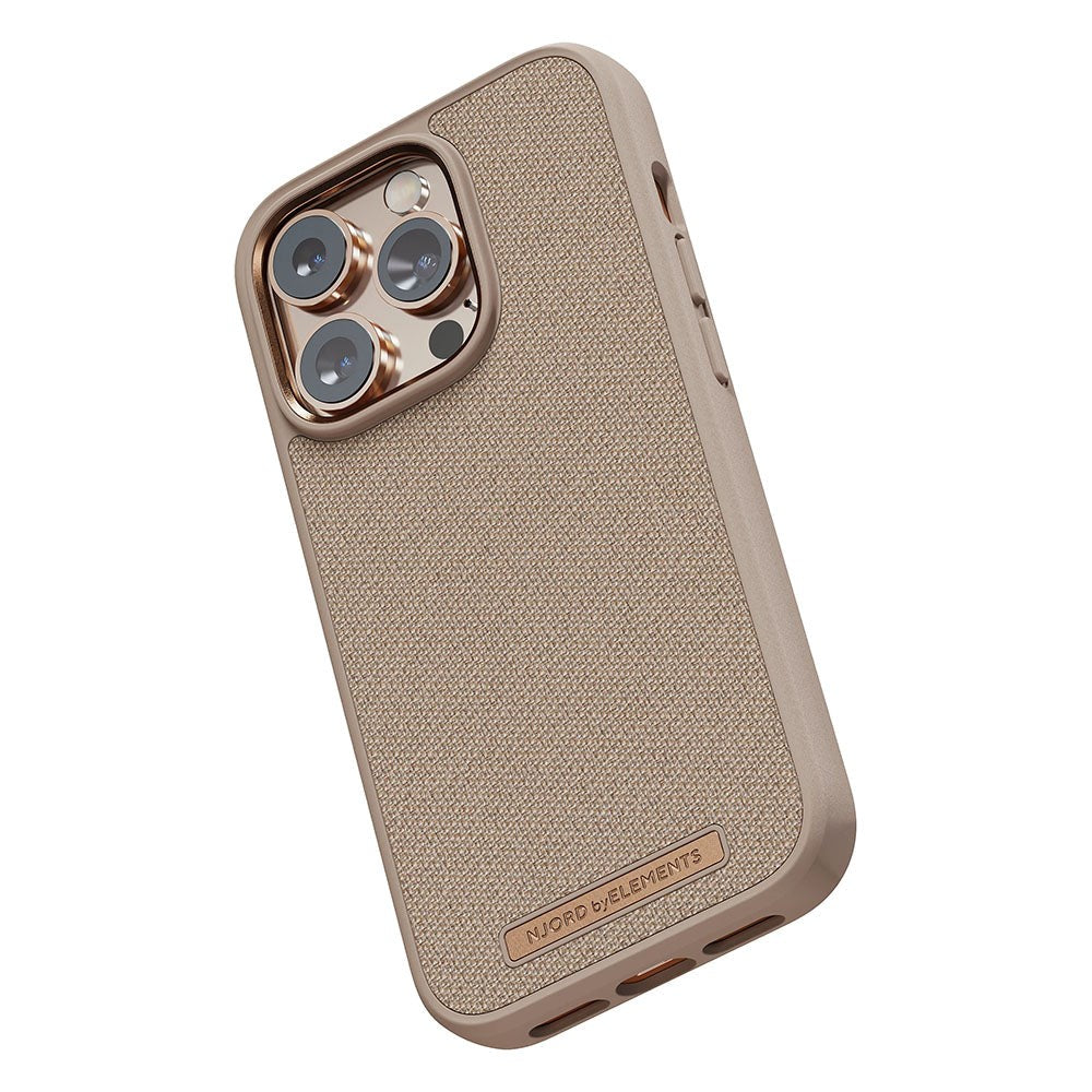 iPhone 14 Pro Tekstil Cover Njord by Elements - Just / Rose Gold