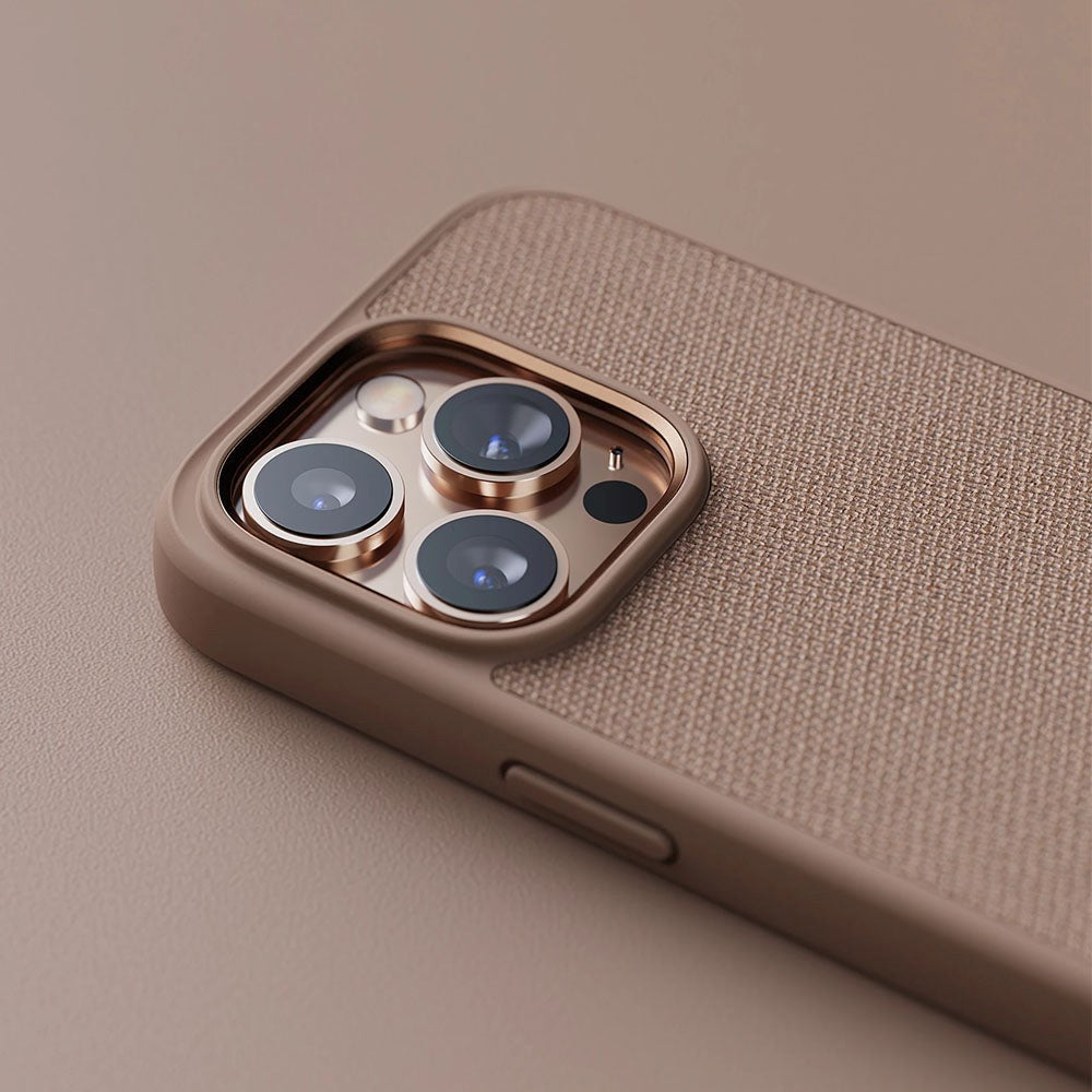 iPhone 14 Pro Tekstil Cover Njord by Elements - Just / Rose Gold