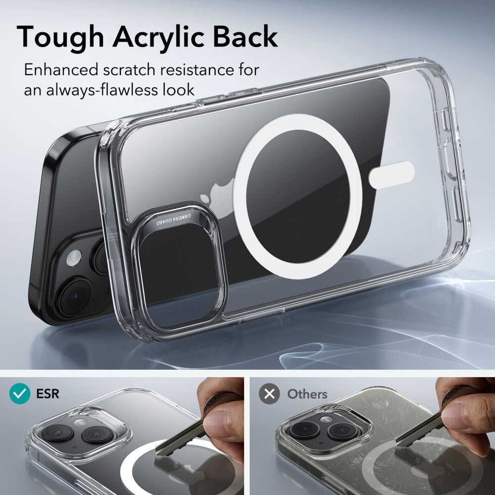 iPhone 15 ESR Classic Hybrid Halolock Bagside Cover - MagSafe Kompatibel - Gennemsigtig