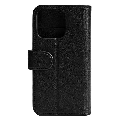 Essentials iPhone 13 Pro Kunstlæder Flip Cover m. Kortholder - Sort