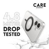 CARE by PanzerGlass iPhone 16 Feature Kickstand Cover - MagSafe Kompatibel - Transparent / Black