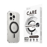 CARE by PanzerGlass iPhone 16 Pro Feature Kickstand Cover - MagSafe Kompatibel - Transparent / Black