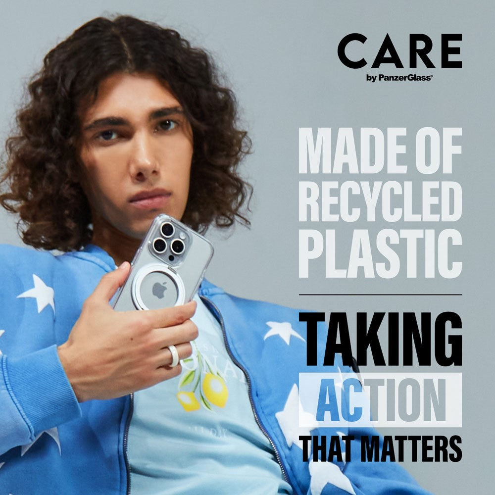 CARE by PanzerGlass iPhone 16 Pro Feature Kickstand Cover - MagSafe Kompatibel - Transparent / Black