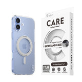 CARE by PanzerGlass iPhone 16 Plus Feature Kickstand Cover - MagSafe Kompatibel - Transparent / Silver