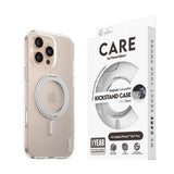 CARE by PanzerGlass iPhone 16 Pro Max Feature Kickstand Cover - MagSafe Kompatibel - Transparent / Silver