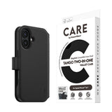 CARE by PanzerGlass iPhone 16 Feature Tango 2-in-1 Flip Cover m. Pung - Sort