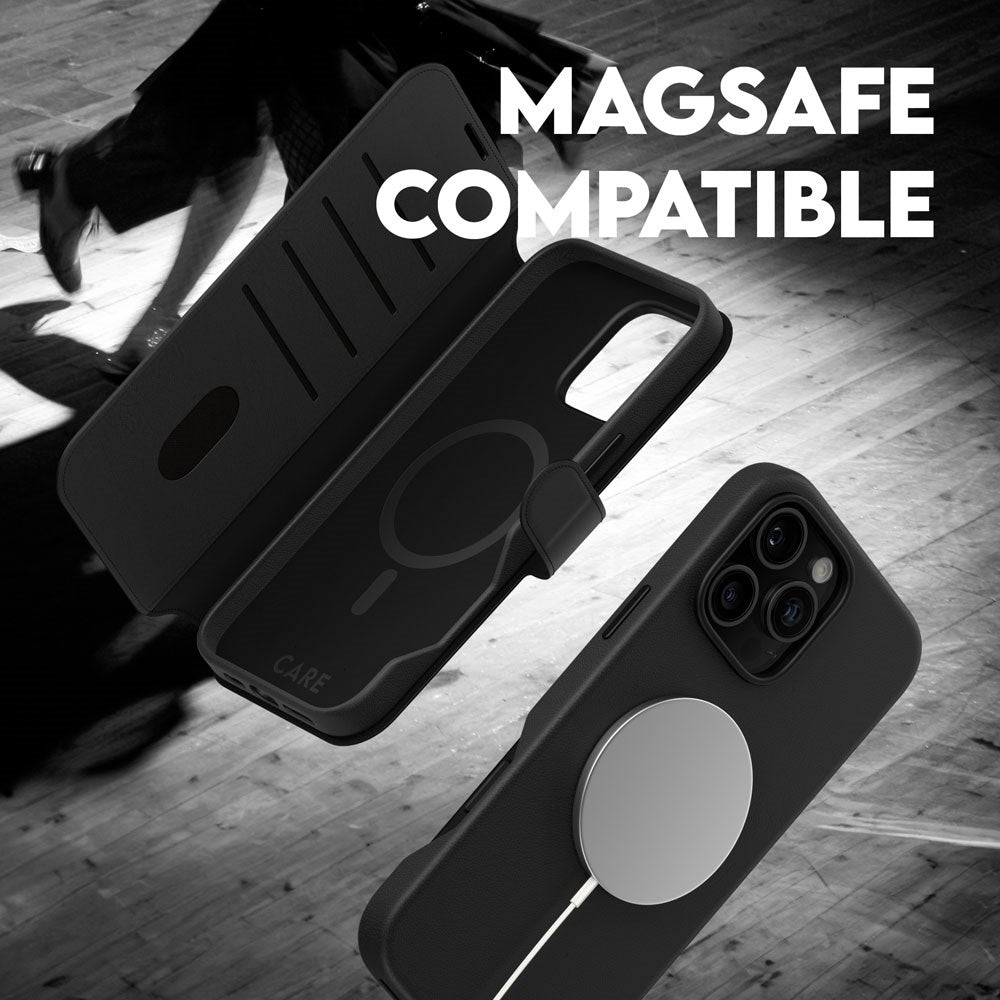 CARE by PanzerGlass iPhone 16 Pro Max Feature Tango 2-in-1 Flip Cover m. Pung - Sort