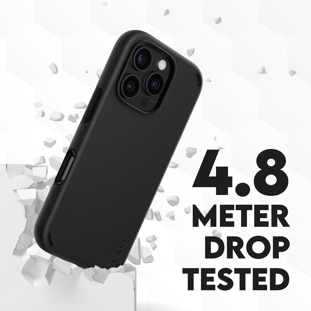 CARE by PanzerGlass iPhone 16 Pro Feature Double Defence Bagside Cover - Sort