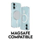 CARE by PanzerGlass iPhone 16 FLAGSHIP Urban Combat Cover - MagSafe Kompatibel - Transparent / White
