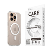 CARE by PanzerGlass iPhone 16 Pro FLAGSHIP Urban Combat Cover - MagSafe Kompatibel - Transparent / White