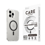 CARE by PanzerGlass iPhone 16 Pro Max FLAGSHIP Urban Combat Cover - MagSafe Kompatibel - Transparent / Black