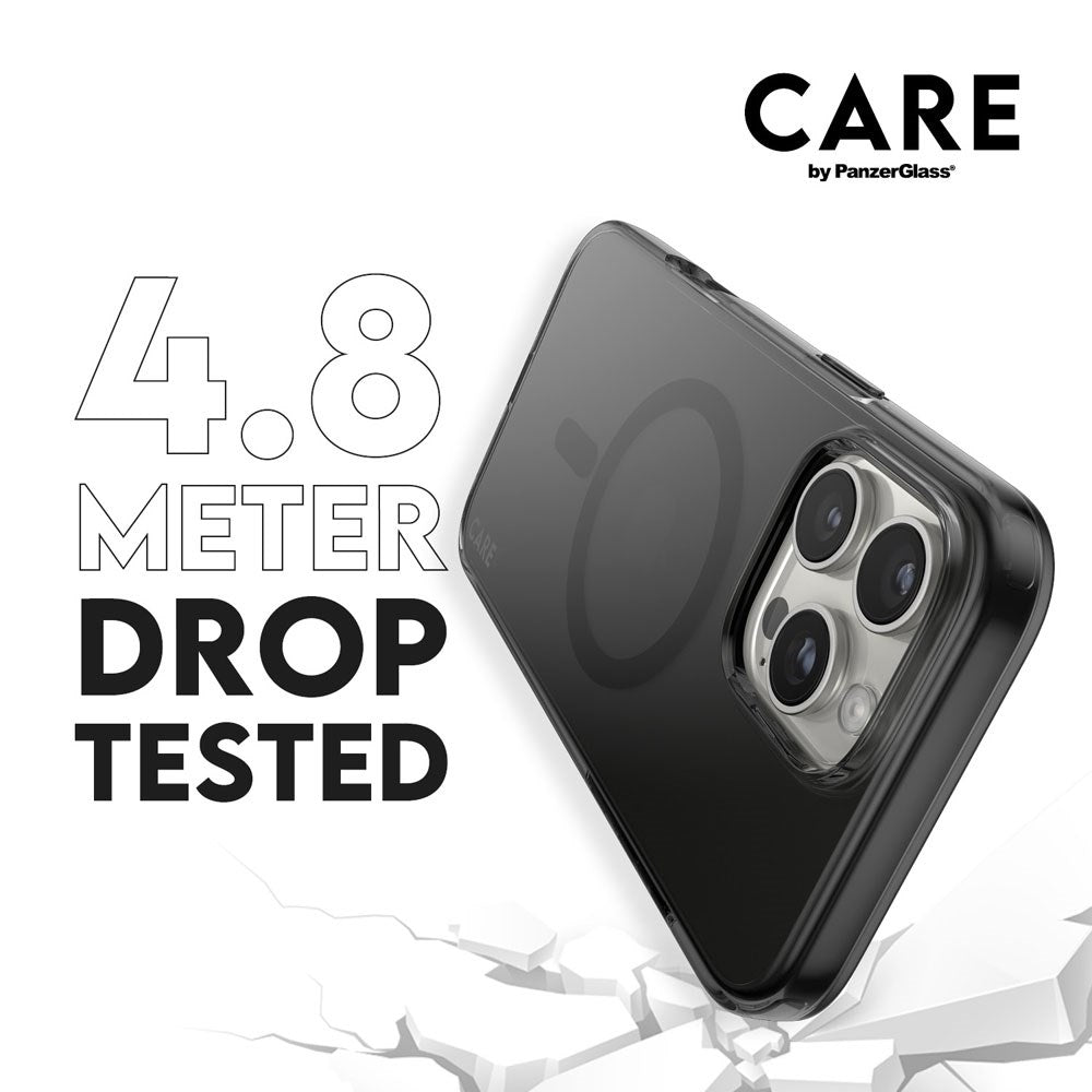 CARE by PanzerGlass iPhone 16 Pro FLAGSHIP Urban Combat Cover - MagSafe Kompatibel - Smokey / Black