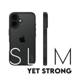 CARE by PanzerGlass iPhone 16 FLAGSHIP Urban Combat Cover - Transparent / Black Frame