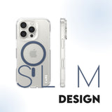 CARE by PanzerGlass iPhone 16 Pro FLAGSHIP Urban Combat Cover - MagSafe Kompatibel - Transparent / Coronet Blue