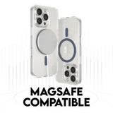 CARE by PanzerGlass iPhone 16 Pro FLAGSHIP Urban Combat Cover - MagSafe Kompatibel - Transparent / Coronet Blue