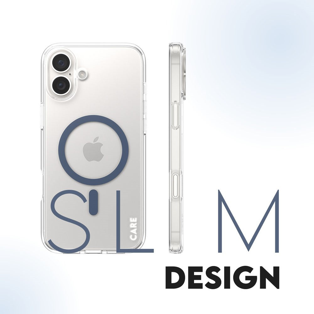 CARE by PanzerGlass iPhone 16 Plus FLAGSHIP Urban Combat Cover - MagSafe Kompatibel - Transparent / Coronet Blue