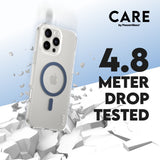 CARE by PanzerGlass iPhone 16 Pro Max FLAGSHIP Urban Combat Cover - MagSafe Kompatibel - Transparent / Coronet Blue