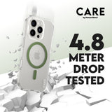 CARE by PanzerGlass iPhone 16 Pro FLAGSHIP Urban Combat Cover - MagSafe Kompatibel - Transparent / Piquant Green