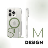 CARE by PanzerGlass iPhone 16 Pro FLAGSHIP Urban Combat Cover - MagSafe Kompatibel - Transparent / Piquant Green