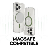 CARE by PanzerGlass iPhone 16 Pro FLAGSHIP Urban Combat Cover - MagSafe Kompatibel - Transparent / Piquant Green