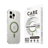 CARE by PanzerGlass iPhone 16 Pro Max FLAGSHIP Urban Combat Cover - MagSafe Kompatibel - Transparent / Piquant Green