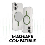 CARE by PanzerGlass iPhone 16 Pro Max FLAGSHIP Urban Combat Cover - MagSafe Kompatibel - Transparent / Piquant Green