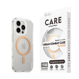 CARE by PanzerGlass iPhone 16 Pro FLAGSHIP Urban Combat Cover - MagSafe Kompatibel - Transparent / Peach Fuzz