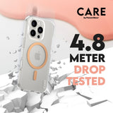 CARE by PanzerGlass iPhone 16 Pro FLAGSHIP Urban Combat Cover - MagSafe Kompatibel - Transparent / Peach Fuzz