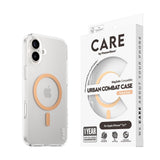 CARE by PanzerGlass iPhone 16 Plus FLAGSHIP Urban Combat Cover - MagSafe Kompatibel - Transparent / Peach Fuzz