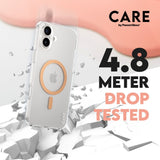 CARE by PanzerGlass iPhone 16 Plus FLAGSHIP Urban Combat Cover - MagSafe Kompatibel - Transparent / Peach Fuzz