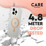 CARE by PanzerGlass iPhone 16 Pro Max FLAGSHIP Urban Combat Cover - MagSafe Kompatibel - Transparent / Peach Fuzz