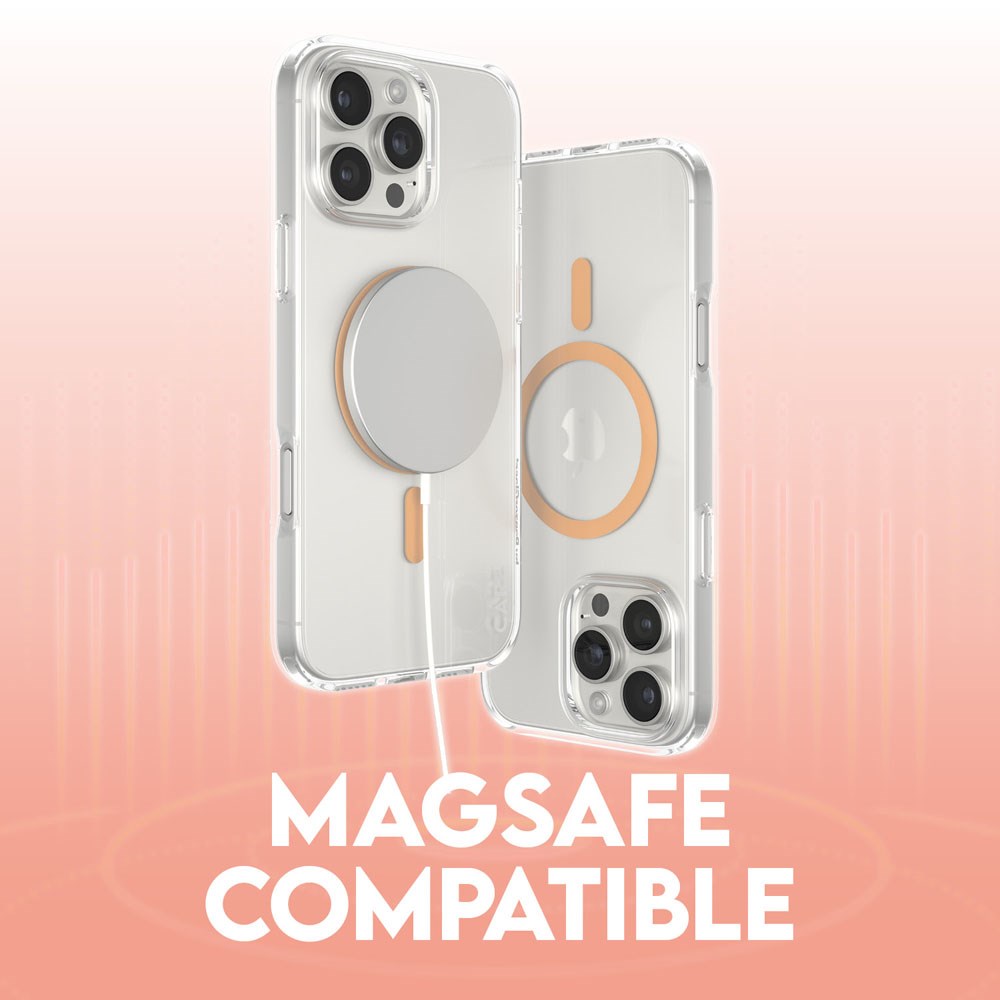 CARE by PanzerGlass iPhone 16 Pro Max FLAGSHIP Urban Combat Cover - MagSafe Kompatibel - Transparent / Peach Fuzz