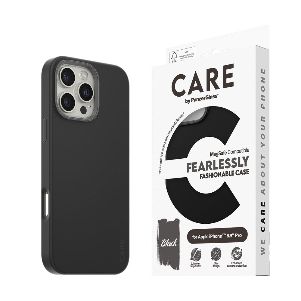 CARE by PanzerGlass iPhone 16 Pro Max FASHION Fearlessly Fashionable Cover - MagSafe Kompatibel - Black