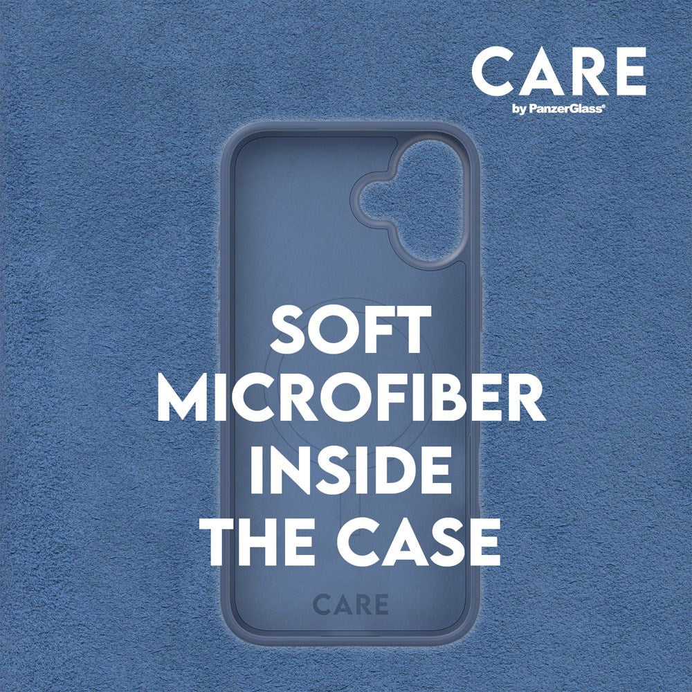 CARE by PanzerGlass iPhone 16 FASHION Fearlessly Fashionable Cover - MagSafe Kompatibel - Coronet Blue
