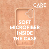 CARE by PanzerGlass iPhone 16 FASHION Fearlessly Fashionable Cover - MagSafe Kompatibel - Peach Fuzz