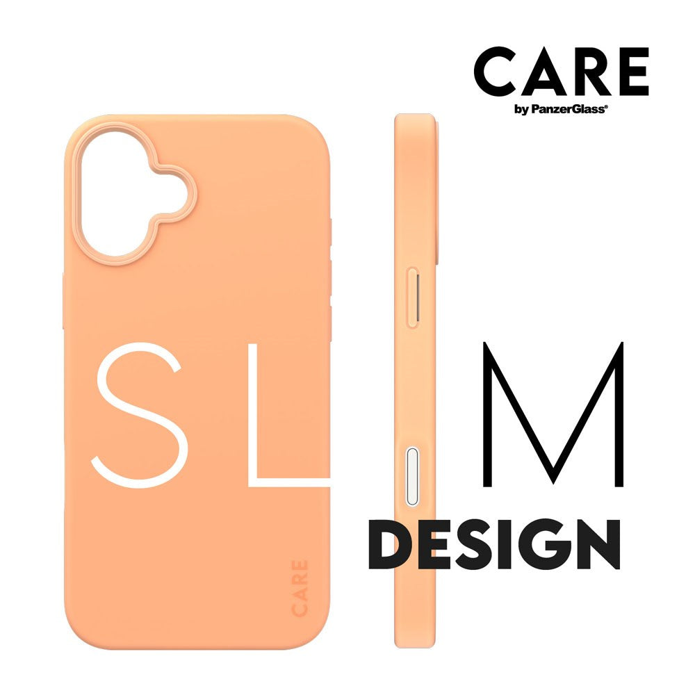 CARE by PanzerGlass iPhone 16 Plus FASHION Fearlessly Fashionable Cover - MagSafe Kompatibel - Peach Fuzz