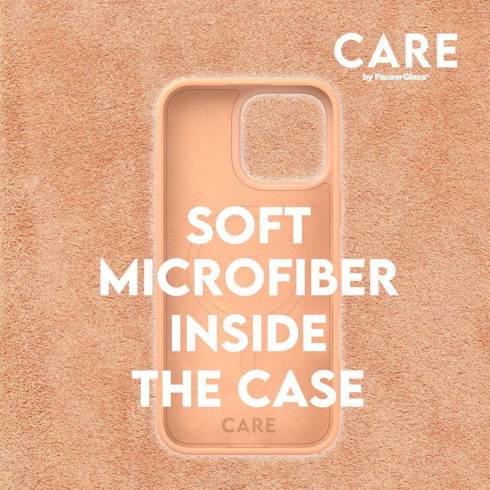 CARE by PanzerGlass iPhone 16 Pro Max FASHION Fearlessly Fashionable Cover - MagSafe Kompatibel - Peach Fuzz