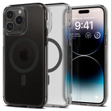 iPhone 14 Pro Max Spigen Ultra Hybrid Bagside Cover - MagSafe Kompatibel - Mat Gennemsigtig / Frost Black