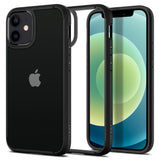 iPhone 12 Mini Spigen Ultra Hybrid Cover - Gennemsigtig / Sort