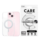 CARE by PanzerGlass iPhone 15 Feature Kickstand Cover - MagSafe Kompatibel - Transparent / Silver