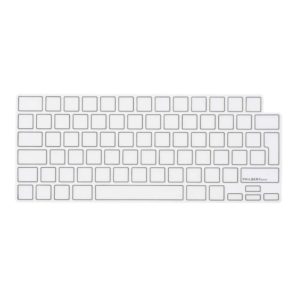 Philbert MacBook Pro 14" / 16" M5-M1 (2026-2021) Keyboard Silikone Cover m. Dansk Tastatur - Transparent / Black