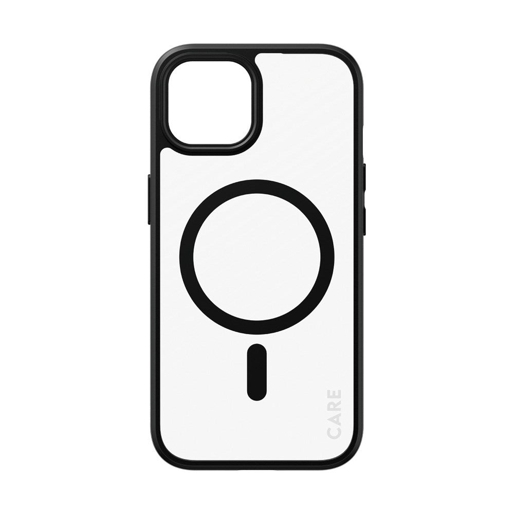 CARE by PanzerGlass iPhone 15 FLAGSHIP Urban Combat Cover - MagSafe Kompatibel - Transparent / Black