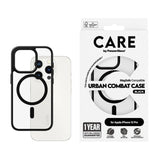 CARE by PanzerGlass iPhone 15 Pro FLAGSHIP Urban Combat Cover - MagSafe Kompatibel - Transparent / White