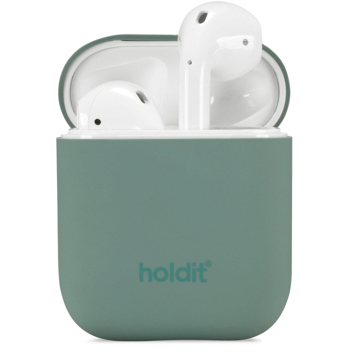 Holdit Nygård Silikone Cover Til AirPods (1 & 2. gen.) - Mos Green