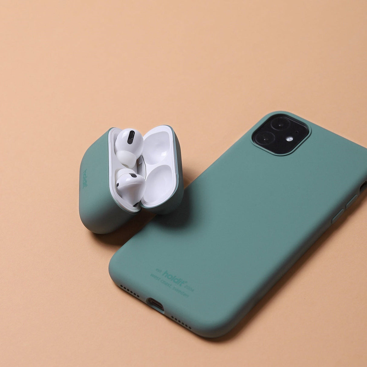 Holdit Nygård Silikone Cover Til AirPods Pro - Moss Green