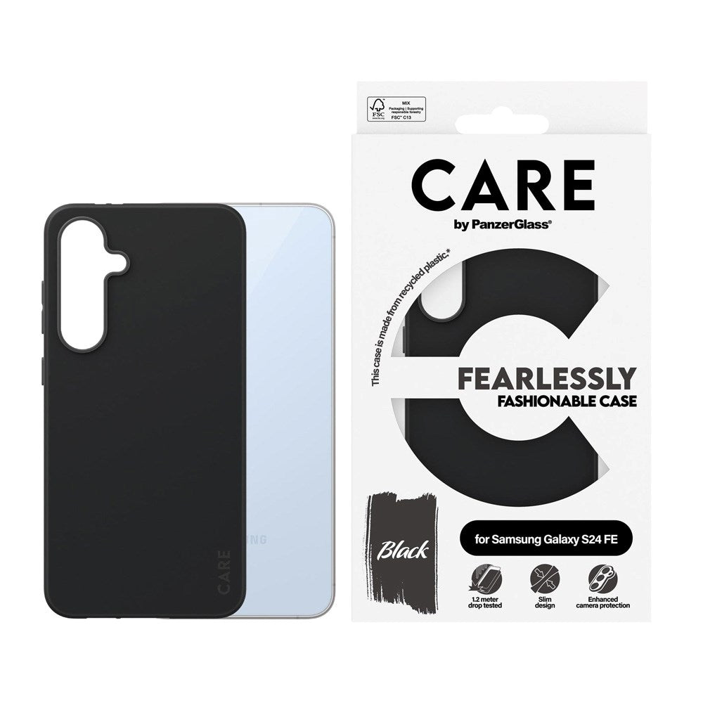 CARE by PanzerGlass Samsung Galaxy S24 FE FASHION Fearlessly Fashionable Cover - Black