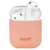 Holdit Nygård Silikone Cover Til AirPods (1 & 2. gen.) - Pink Peach