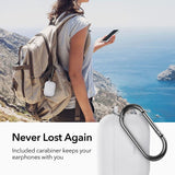 Apple Airpods (3. gen.) ESR Bounce Silikone Cover m. Karabinhage  - Hvid